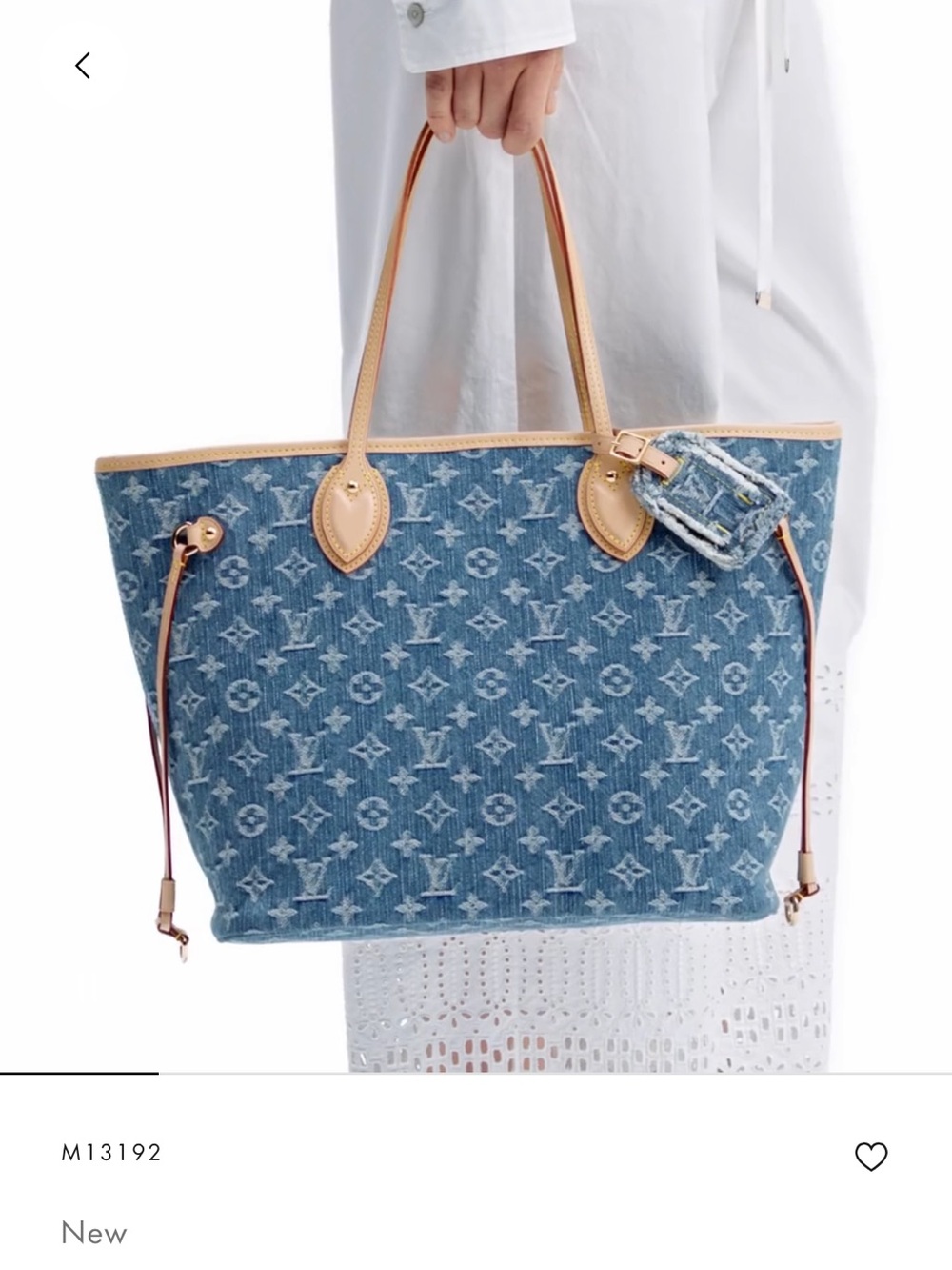 Louis Vuitton  Denim Monogram Tote with wristlet